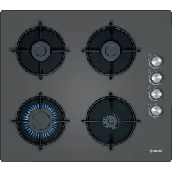 Serie 4 Gazlı Ocak 60 cm Sert cam, Antrasit gri