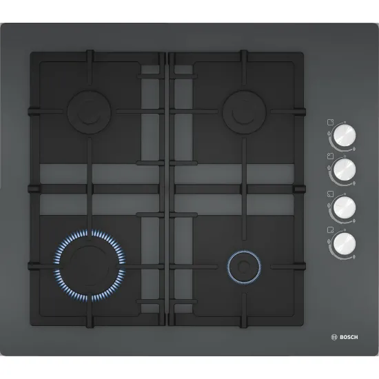 Serie 2 Gazlı Ocak 60 cm Sert cam, Antrasit gri