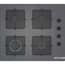 Serie 4 Gazlı Ocak 60 cm Sert cam, Antrasit gri