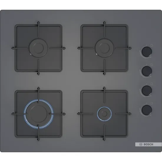 Serie 4 Gazlı Ocak 60 cm Sert cam, Antrasit gri