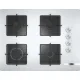 Serie 4 Gazlı Ocak 67 cm Sert cam, Beyaz