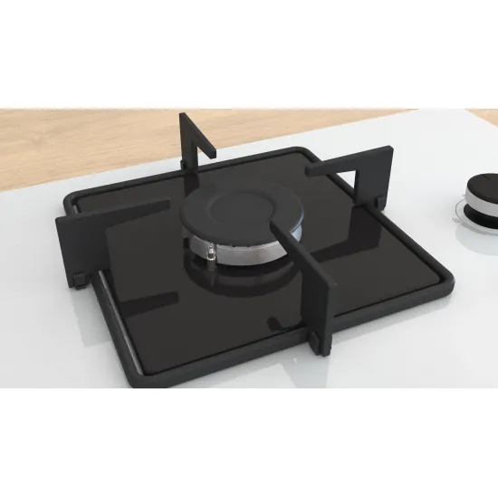 Serie 4 Gazlı Ocak 67 cm Sert cam, Beyaz