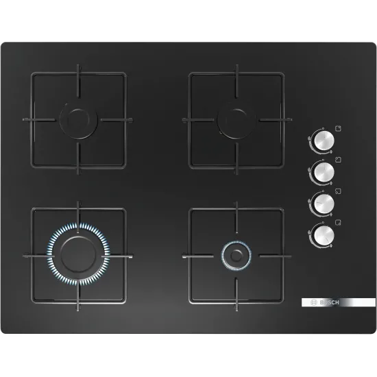 Serie 4 Gazlı Ocak 67 cm Sert cam, Siyah