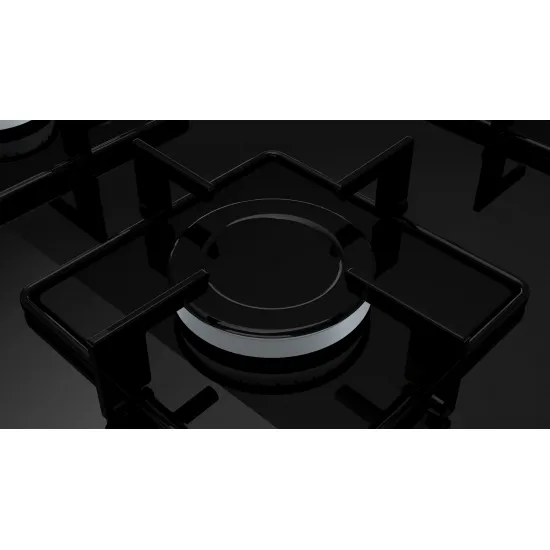 Serie 4 Gazlı Ocak 67 cm Sert cam, Siyah