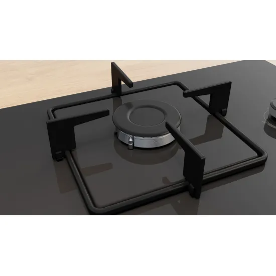 Serie 4 Gazlı Ocak 67 cm Sert cam, Siyah