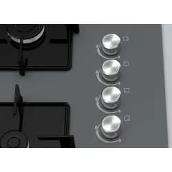 Serie 4 Gazlı Ocak 67 cm Sert cam, Antrasit gri