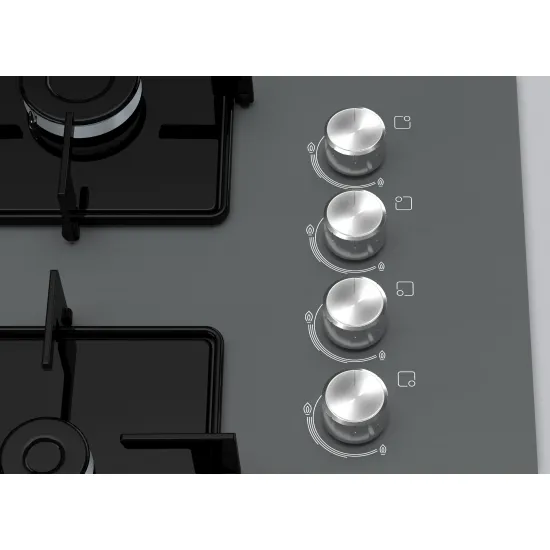 Serie 4 Gazlı Ocak 67 cm Sert cam, Antrasit gri