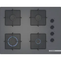 Serie 4 Gazlı Ocak 67 cm Sert cam, Antrasit gri