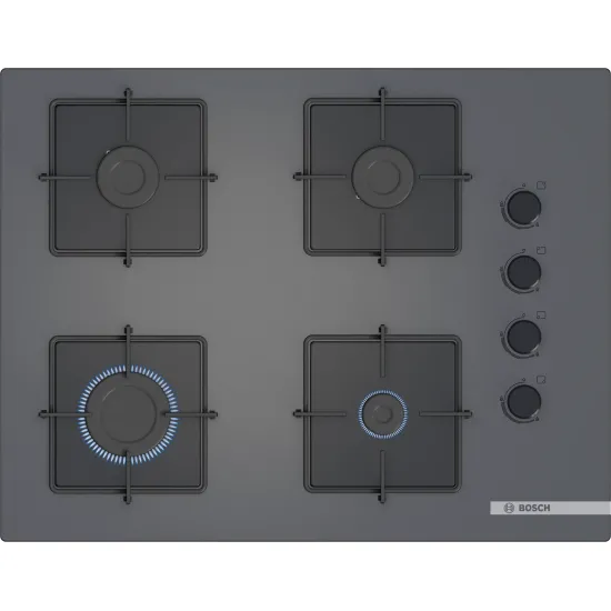 Serie 4 Gazlı Ocak 67 cm Sert cam, Antrasit gri