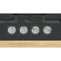 Serie 6 Gazlı Ocak 60 cm Sert cam, Siyah
