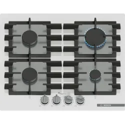 Serie 6 Gazlı Ocak 60 cm Sert cam, Beyaz