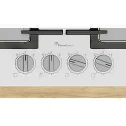 Serie 6 Gazlı Ocak 60 cm Sert cam, Beyaz