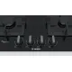 Serie 6 Gazlı Ocak 60 cm Sert cam, Siyah