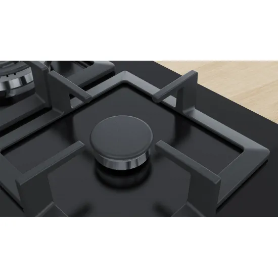 Serie 6 Gazlı Ocak 60 cm Sert cam, Siyah