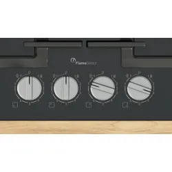 Serie 6 Gazlı Ocak 60 cm Sert cam, Siyah