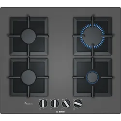 Serie 6 Gazlı Ocak 60 cm Sert cam, Antrasit gri