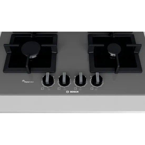 Serie 6 Gazlı Ocak 60 cm Sert cam, Antrasit gri