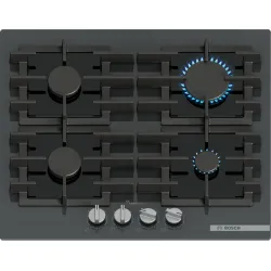 Serie 6 Gazlı Ocak 60 cm Sert cam, Antrasit gri