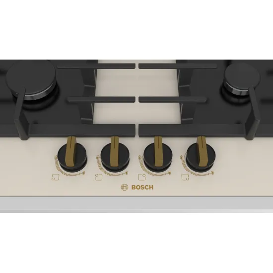 Serie 6 Gazlı Ocak 60 cm NeoKlasik, Sert cam, İnci beyazı