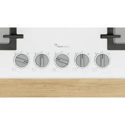 Serie 6 Gazlı Ocak 75 cm Sert cam, Beyaz