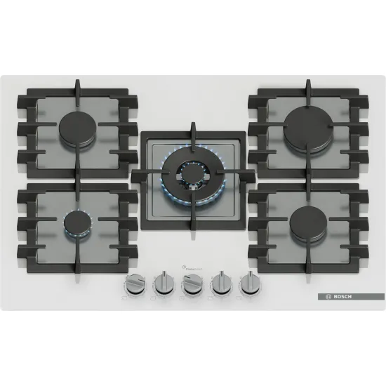 Serie 6 Gazlı Ocak 75 cm Sert cam, Beyaz