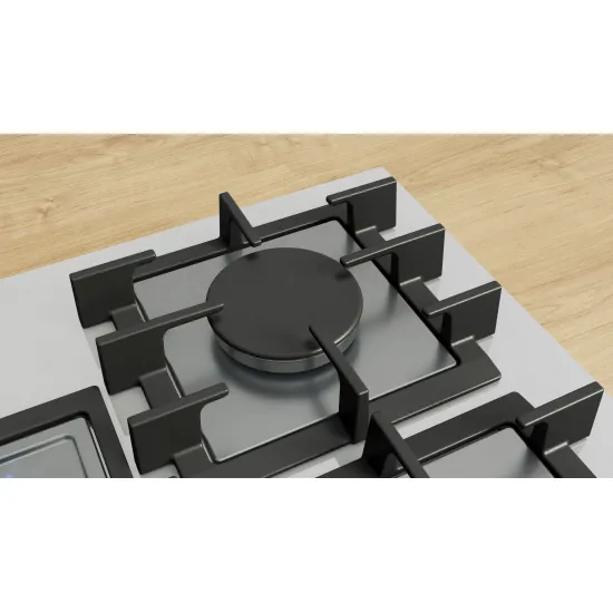 Serie 6 Gazlı Ocak 75 cm Sert cam, Beyaz