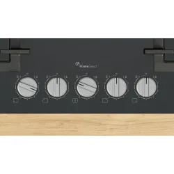 Serie 6 Gazlı Ocak 75 cm Sert cam, Siyah