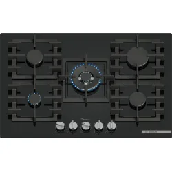 Serie 6 Gazlı Ocak 75 cm Sert cam, Siyah