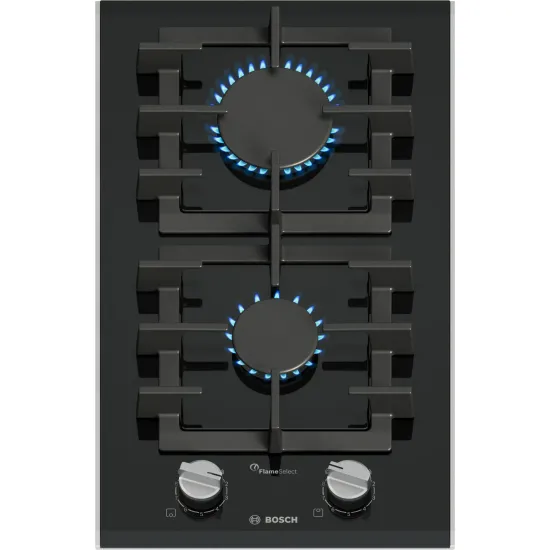 Serie 8 Gazlı Domino Ocak 30 cm Seramik, Siyah