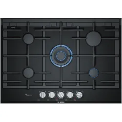 Serie 8 Gazlı Ocak 75 cm Seramik, Siyah