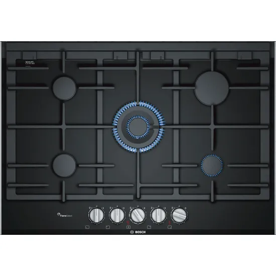 Serie 8 Gazlı Ocak 75 cm Seramik, Siyah