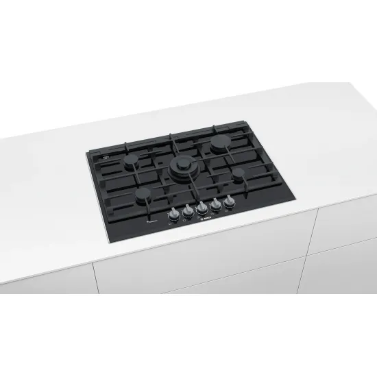 Serie 8 Gazlı Ocak 75 cm Seramik, Siyah