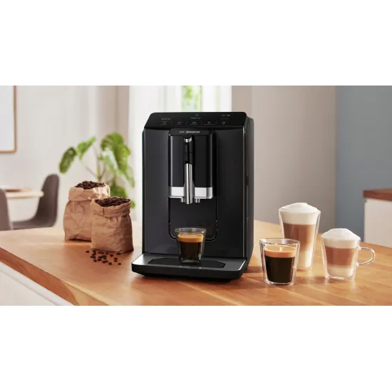 Serie 2 Tam Otomatik Kahve Makinesi VeroCafe Piyano siyah
