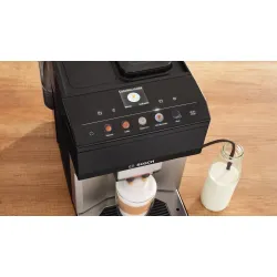 Serie 4 Tam Otomatik Kahve Makinesi VeroCafe Metalik inoks gümüş, Piyano siyah